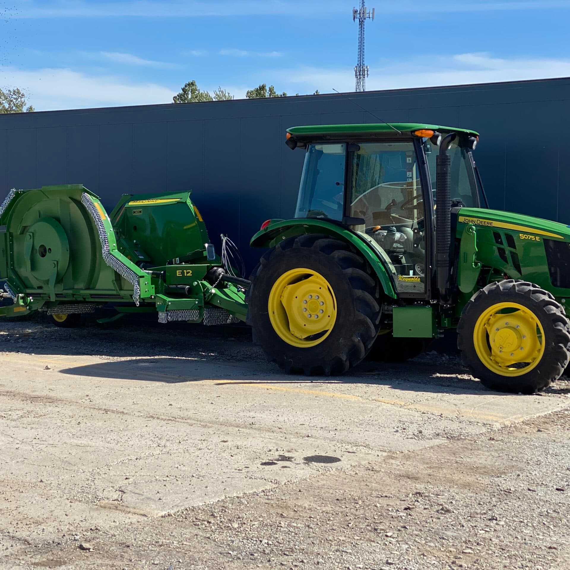 Earth and Turf tractor and equipment ready for the day